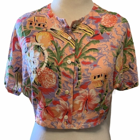 LF The Brand cropped button down top, new, small - Picture 1 of 14